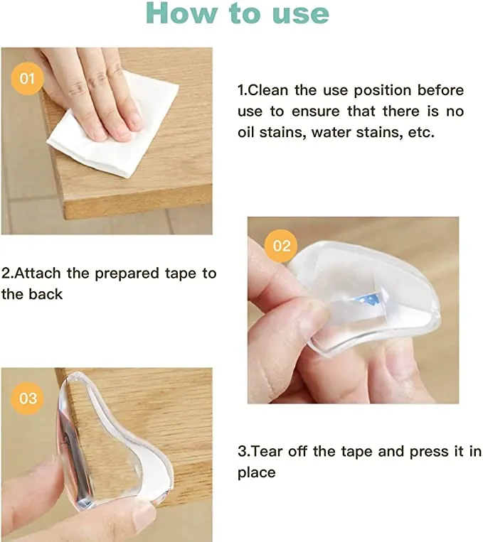 10PCs Transparent Silicone Table Corner Protector