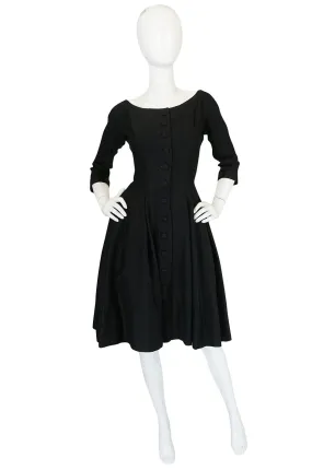 1950s Extraordinary Gigi Young Silk Button Front Dress