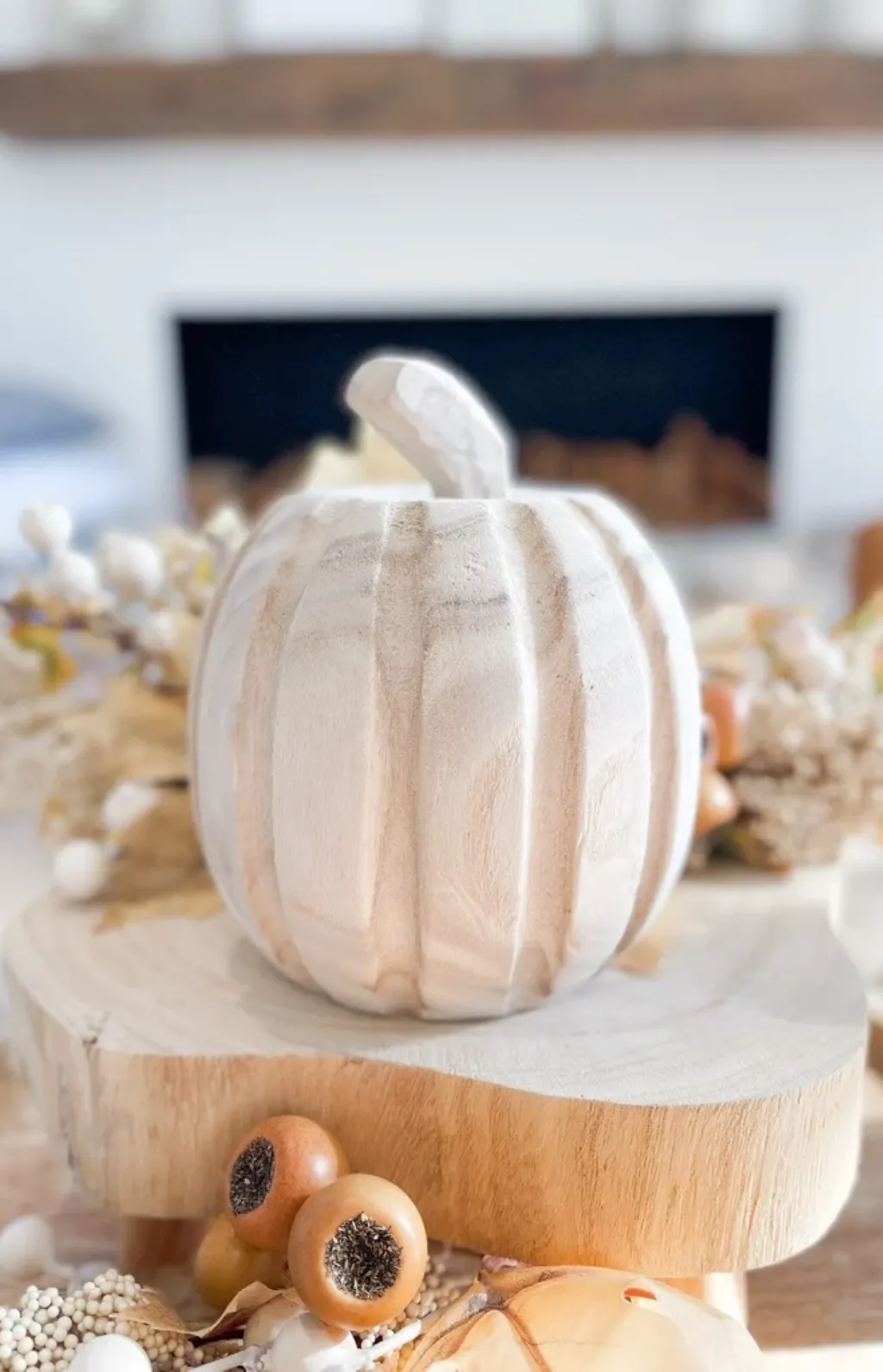 5" Wood Pumpkin