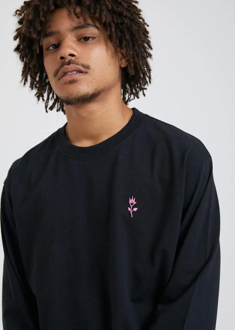 Afends Chop Hop Retro Fit Long Sleeve Tee Black