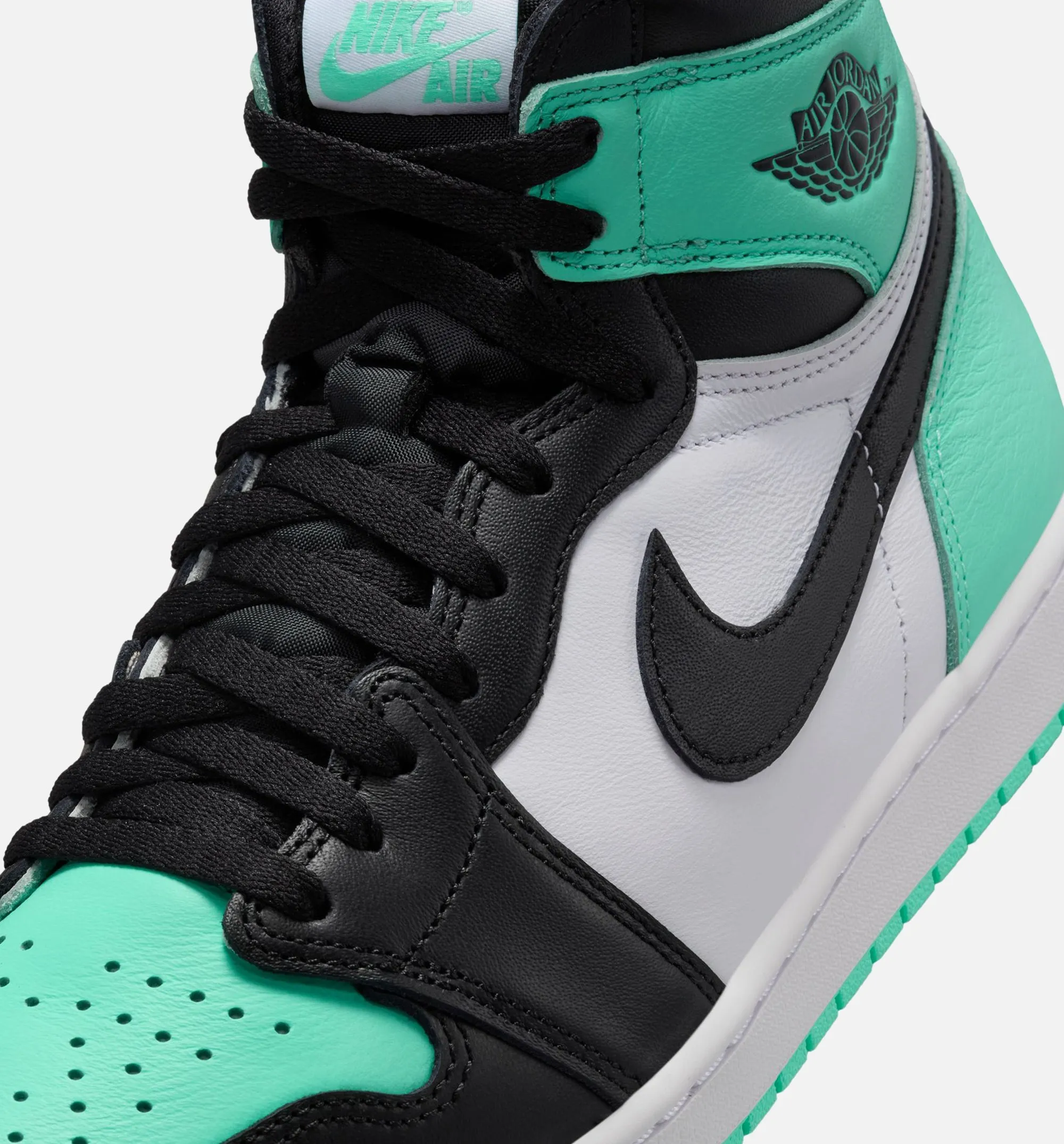 Air Jordan 1 Retro High OG Mens Lifestyle Shoe - White/Black/Green Glow