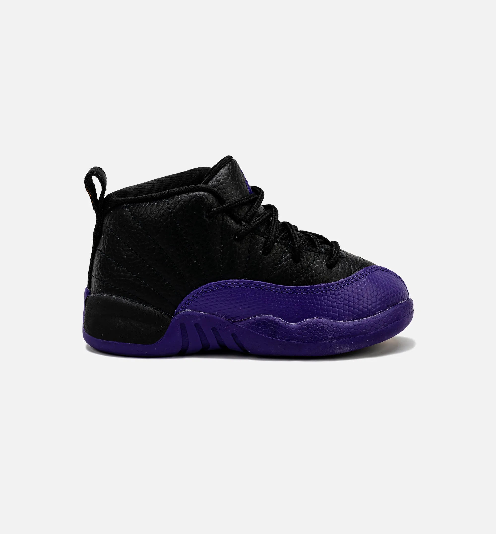 Air Jordan 12 Retro Field Purple Infant Toddler Lifestyle Shoe - Black/Purple