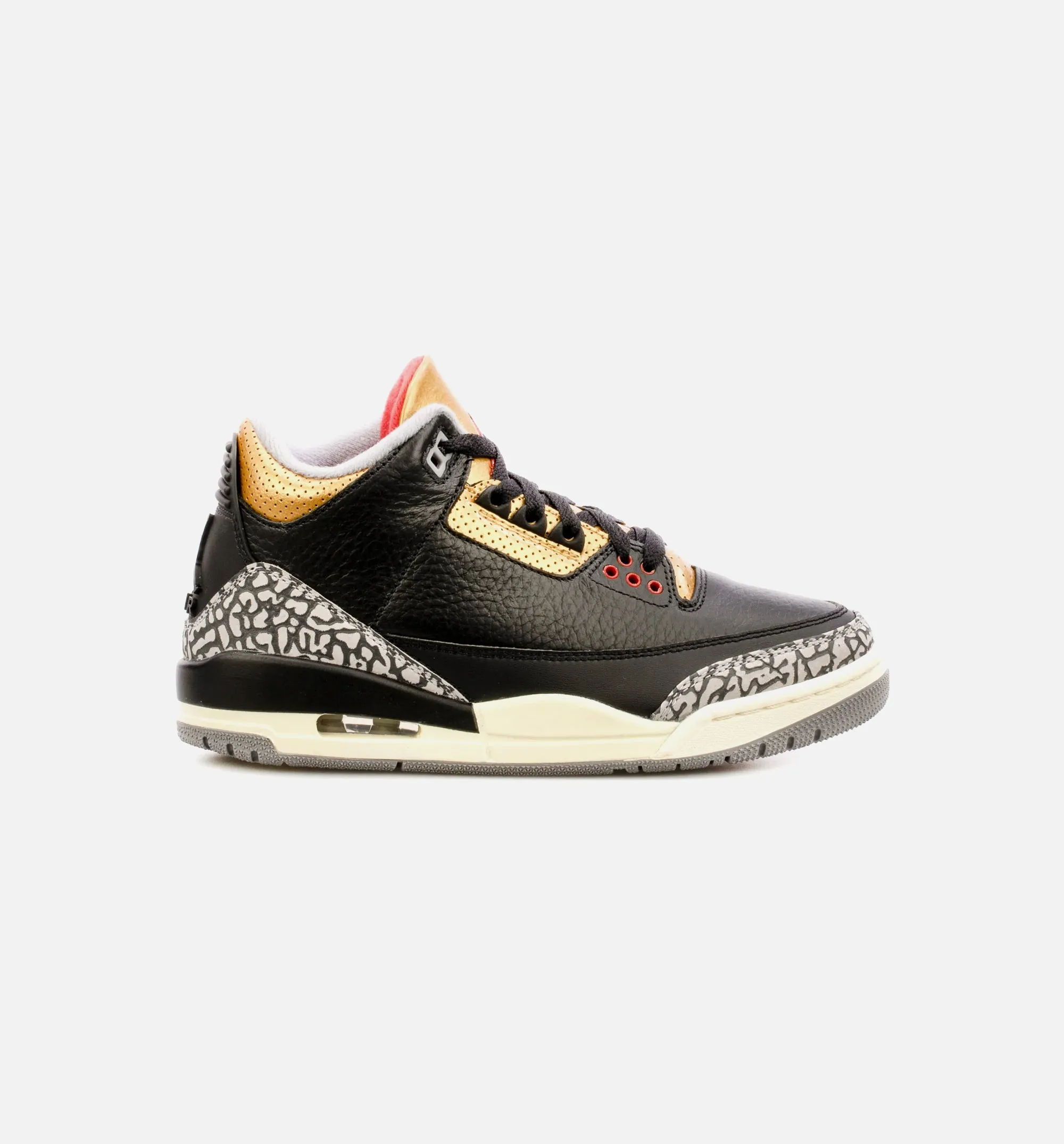 Air Jordan 3 Retro Black Gold Womens Lifestyle Shoe - Black/Brown Free Shipping