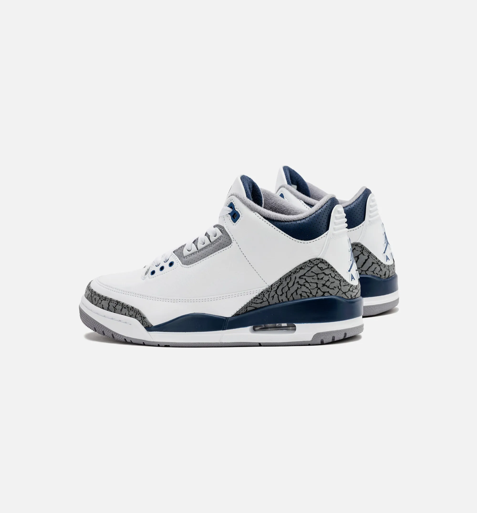 Air Jordan 3 Retro Midnight Navy Mens Lifestyle Shoe - White/Midnight Navy