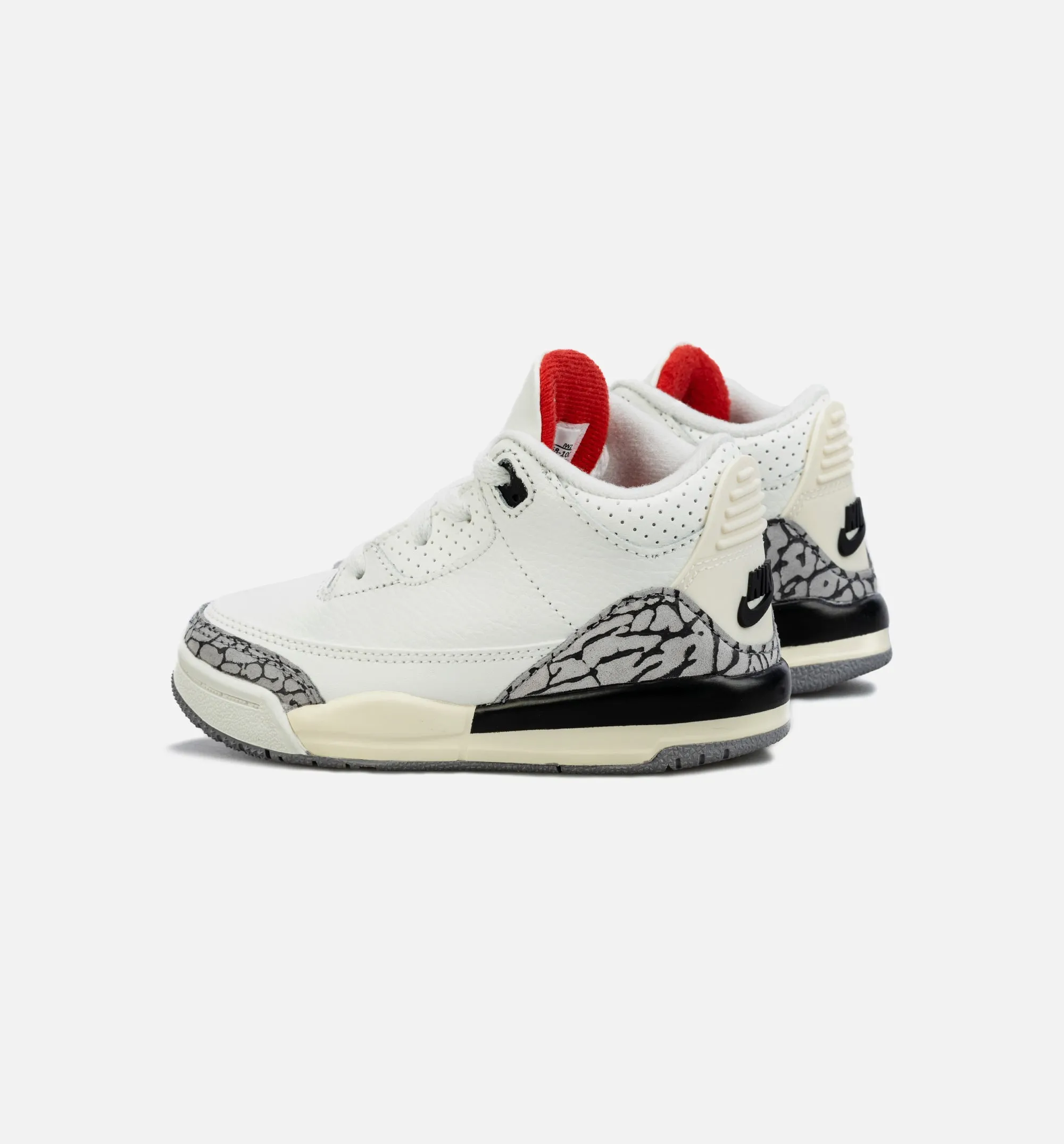 Air Jordan 3 Retro White Cement Reimagined Infant Toddler Lifestyle Shoe - White/Red/Grey