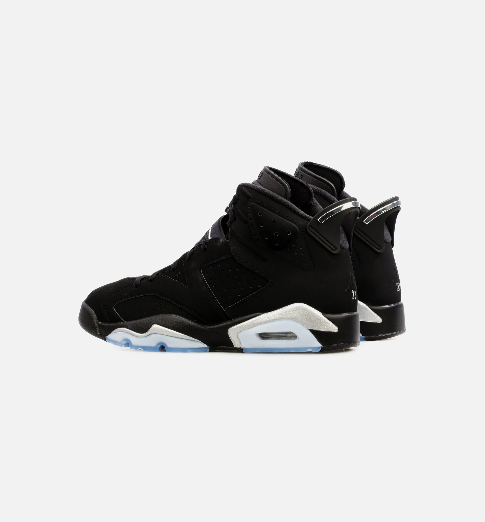 Air Jordan 6 Retro Metallic Silver Mens Lifestyle Shoe - Black Free Shipping