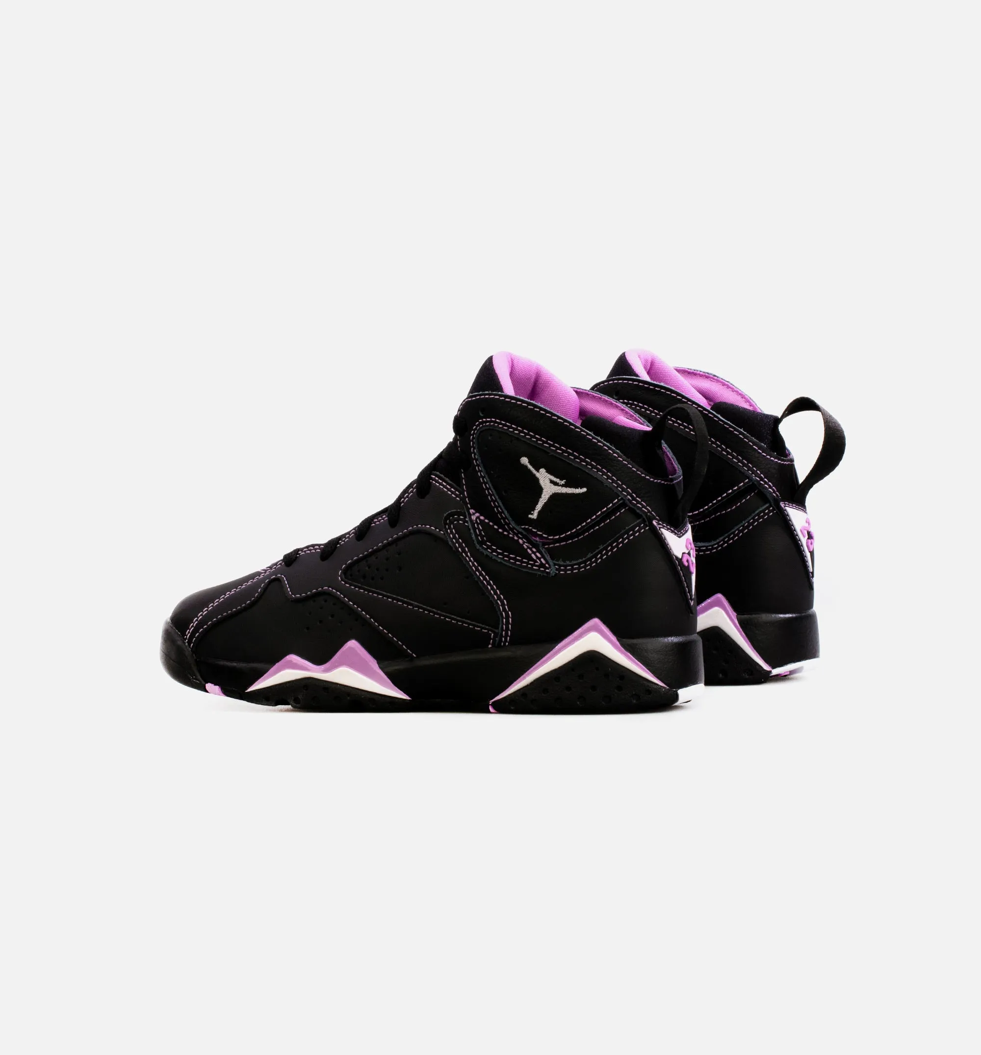 Air Jordan 7 Barely Grape Grade School Lifestyle Shoe - Black/Purple