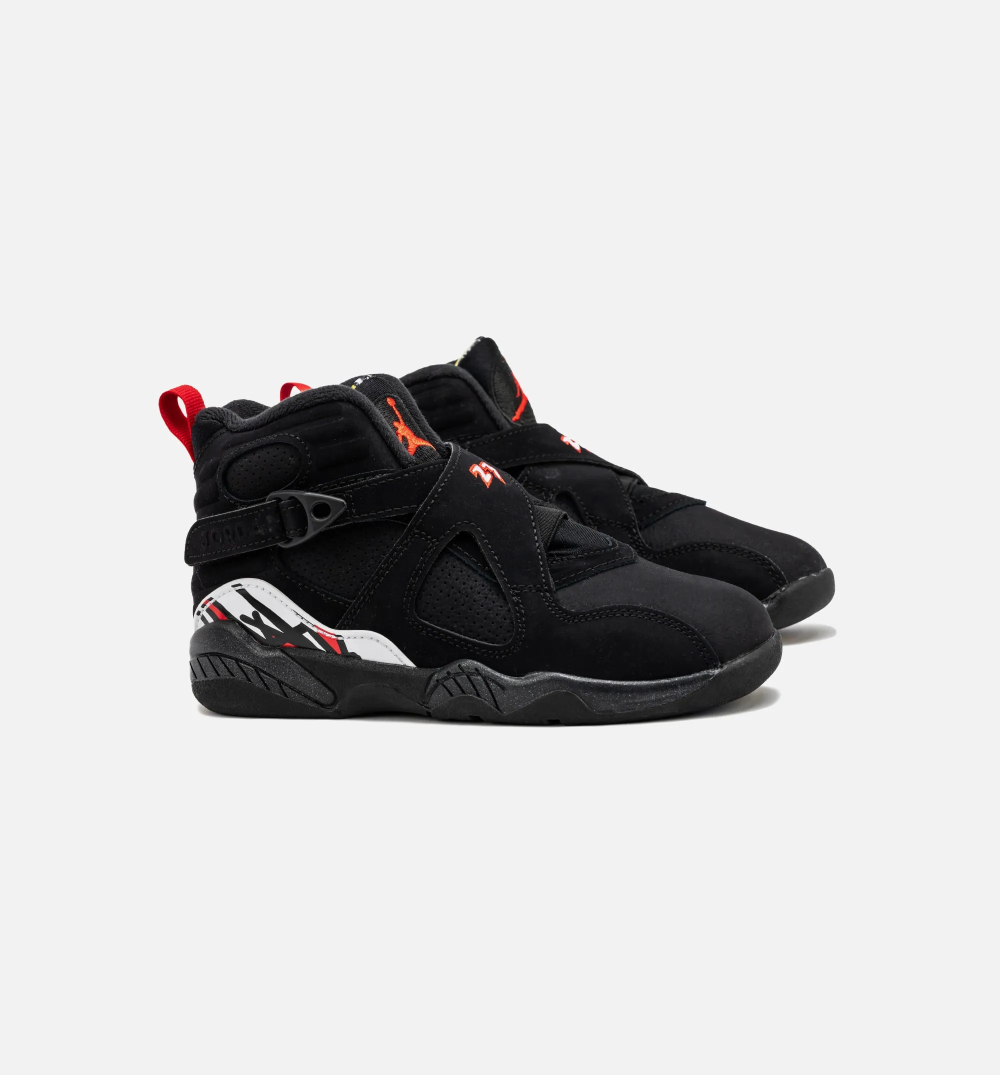 Air Jordan 8 Retro Playoffs Preschool Lifestyle Shoe - Black