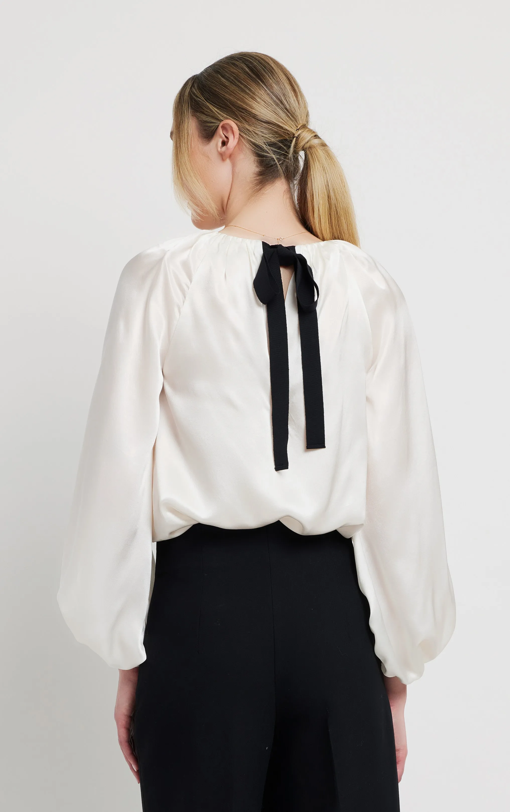 Andi Silk Top - Ivory