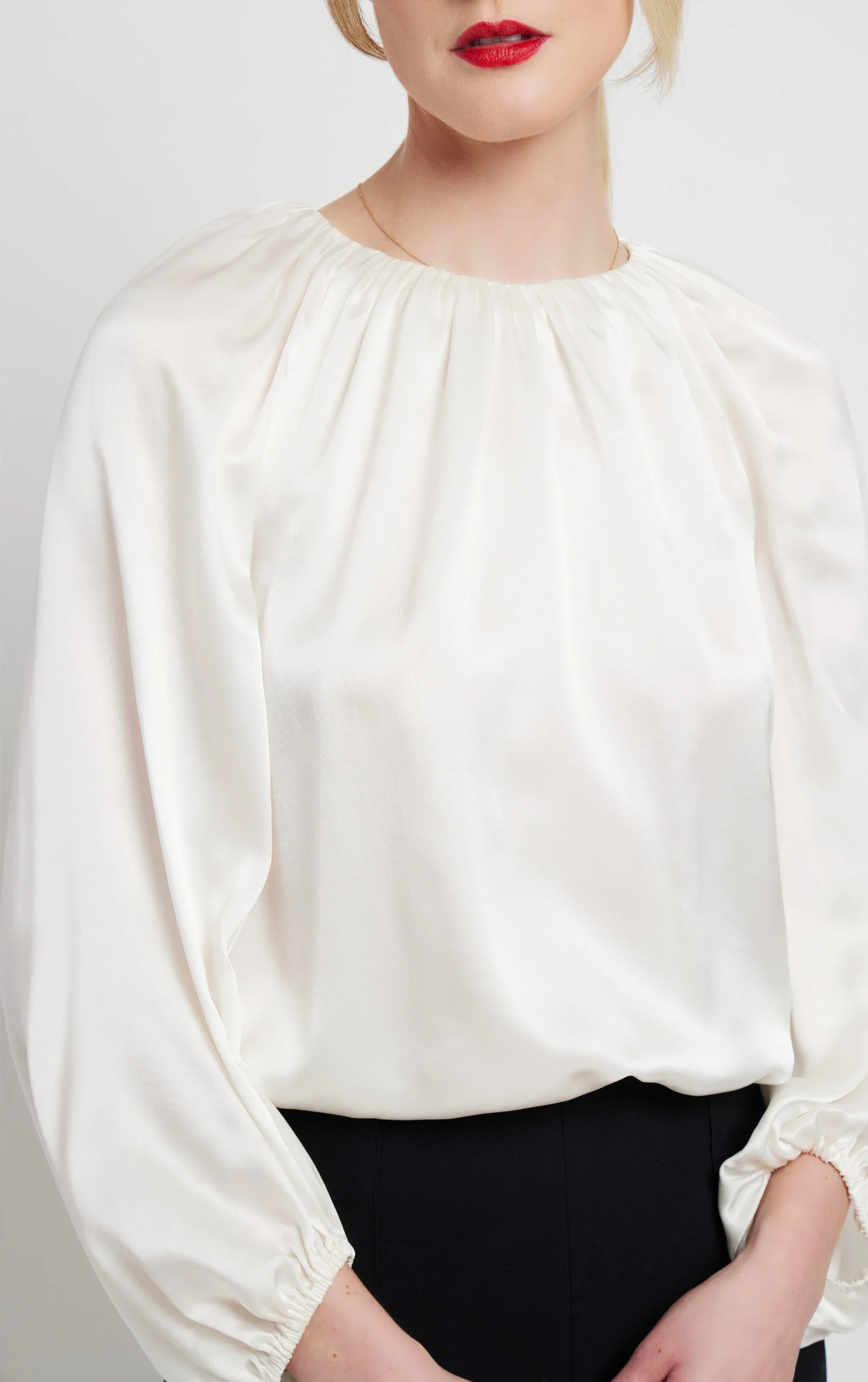 Andi Silk Top - Ivory