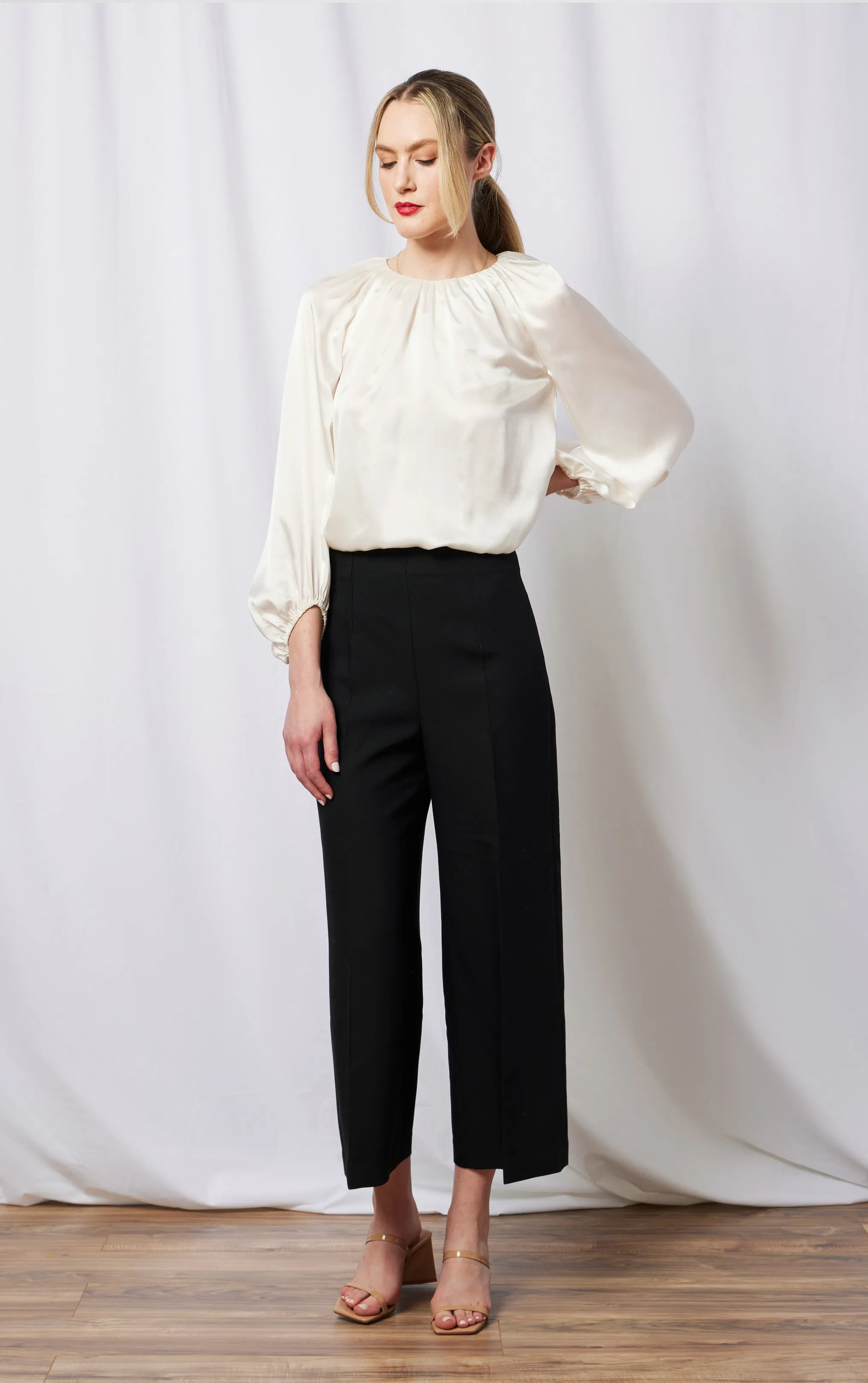 Andi Silk Top - Ivory