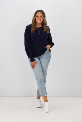 Betty Basics Charlotte Knit Jumper Dark Blue