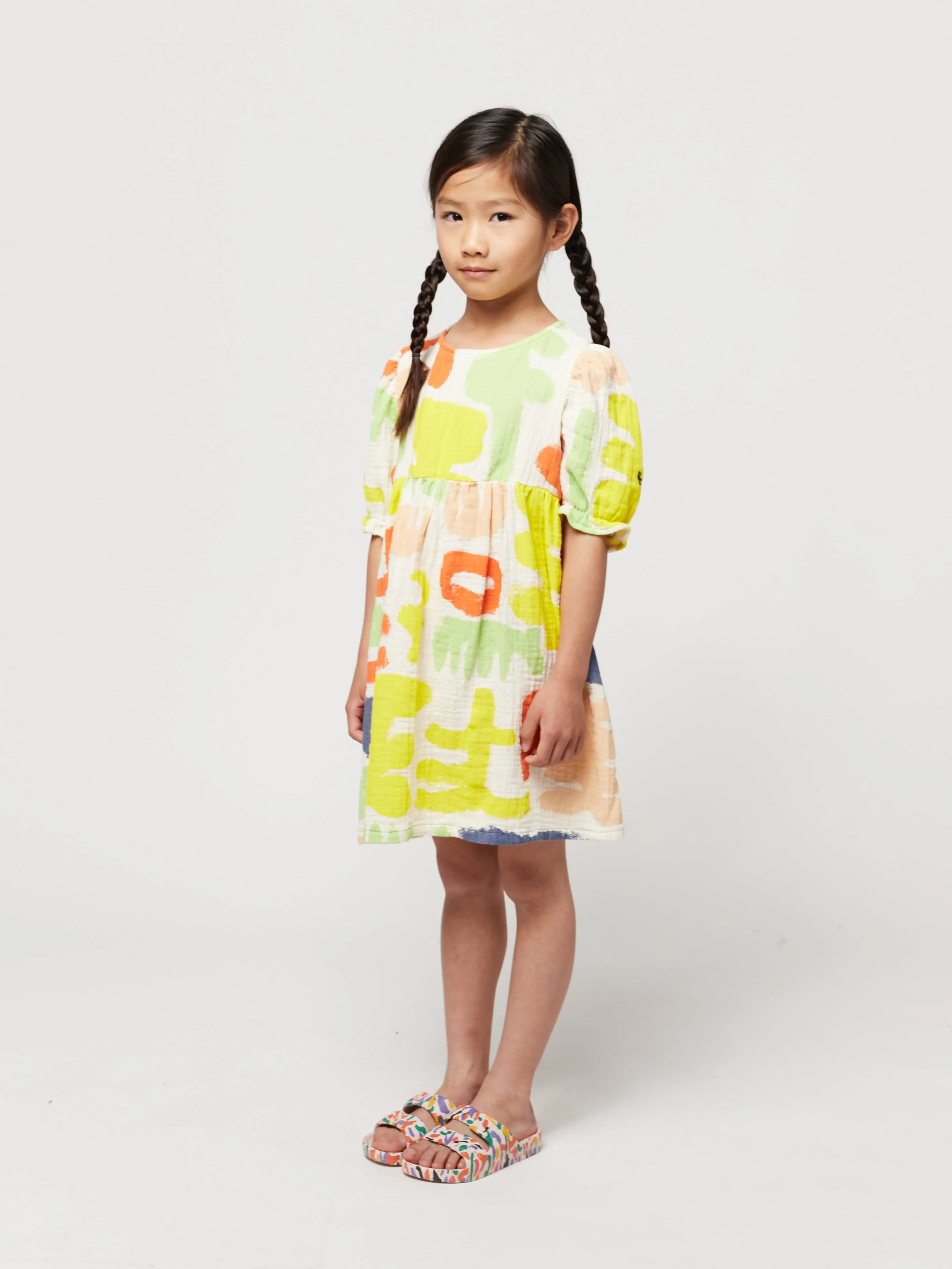 Bobo Choses | Carnival all over puffed sleeve woven dress