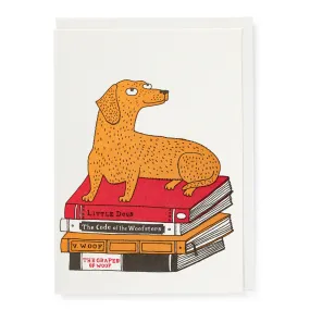 Bookshop Dog - Letterpress Card