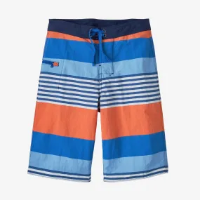 Boy's Patagonia | Boy's Wavefarer Boardshorts | Stripe Coral