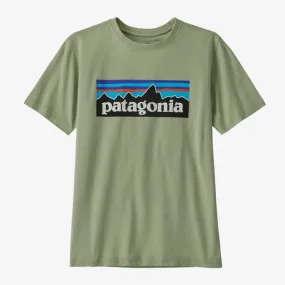 Boys' Patagonia | Regenerative Organic Cotton Logo Tee | Salvia Green