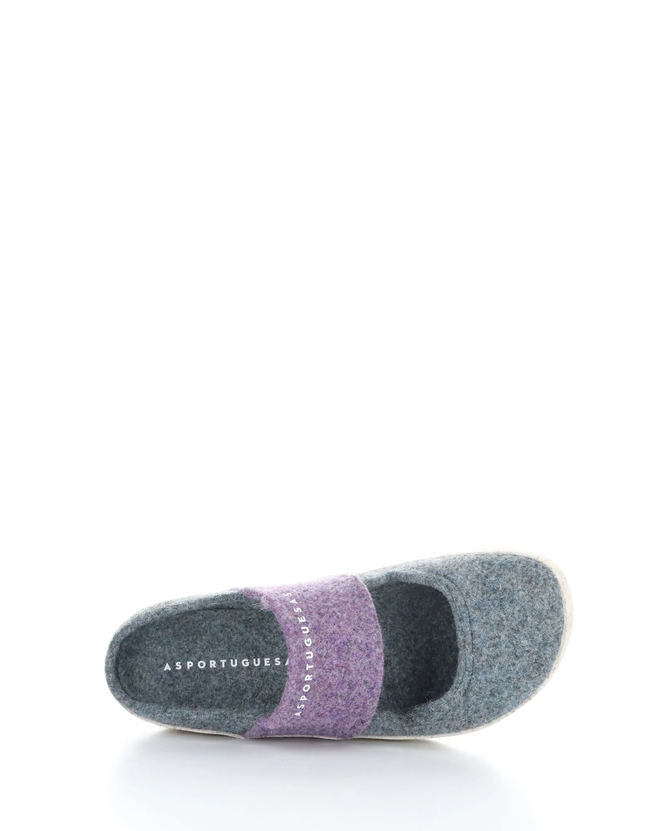 CANU185ASP 009 GREY BLUE/PURPLE Round Toe Mules