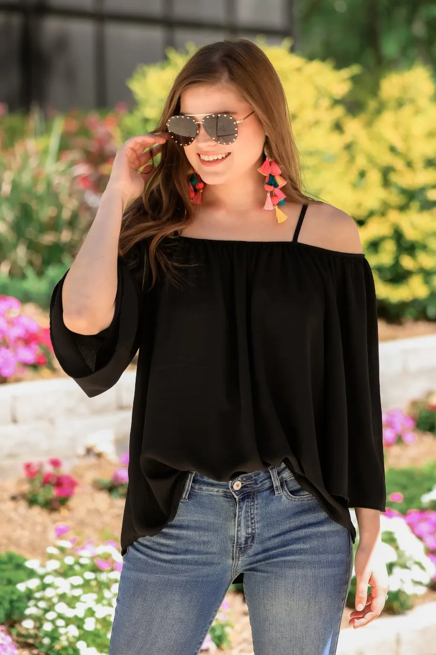 Charlotte Cold Shoulder Top