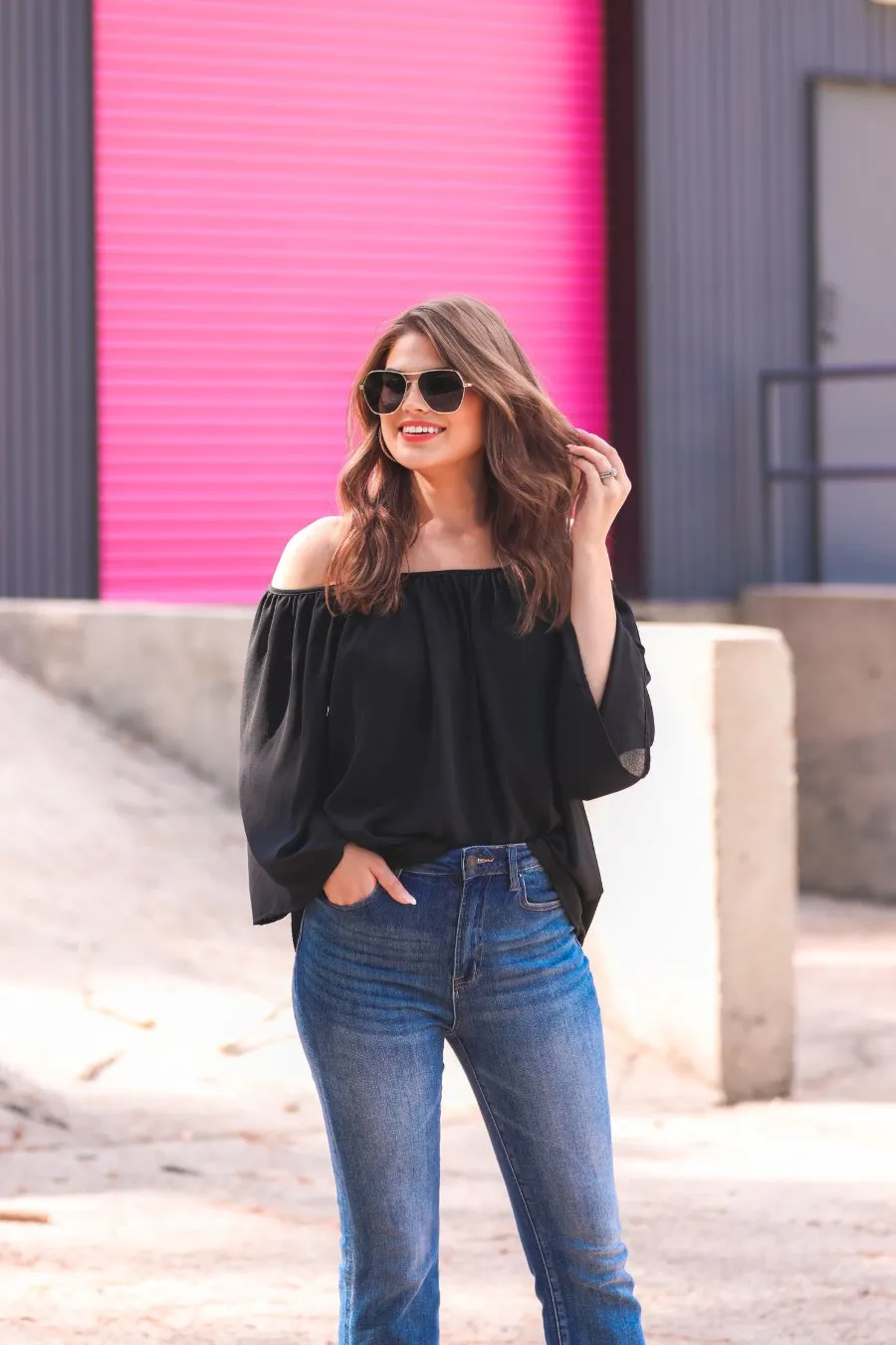 Charlotte Cold Shoulder Top