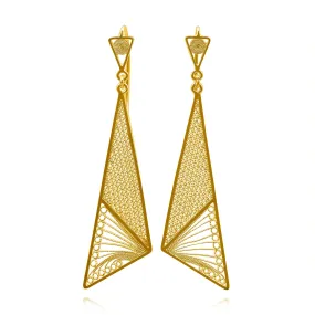 CHARLOTTE GOLD MEDIUM EARRINGS FILIGREE