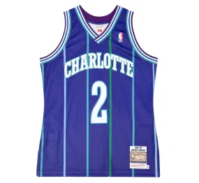 Charlotte Hornets 1994-95 Larry Johnson 2 Hardwood Classics Swingman Alternate Jersey by Mitchell & Ness