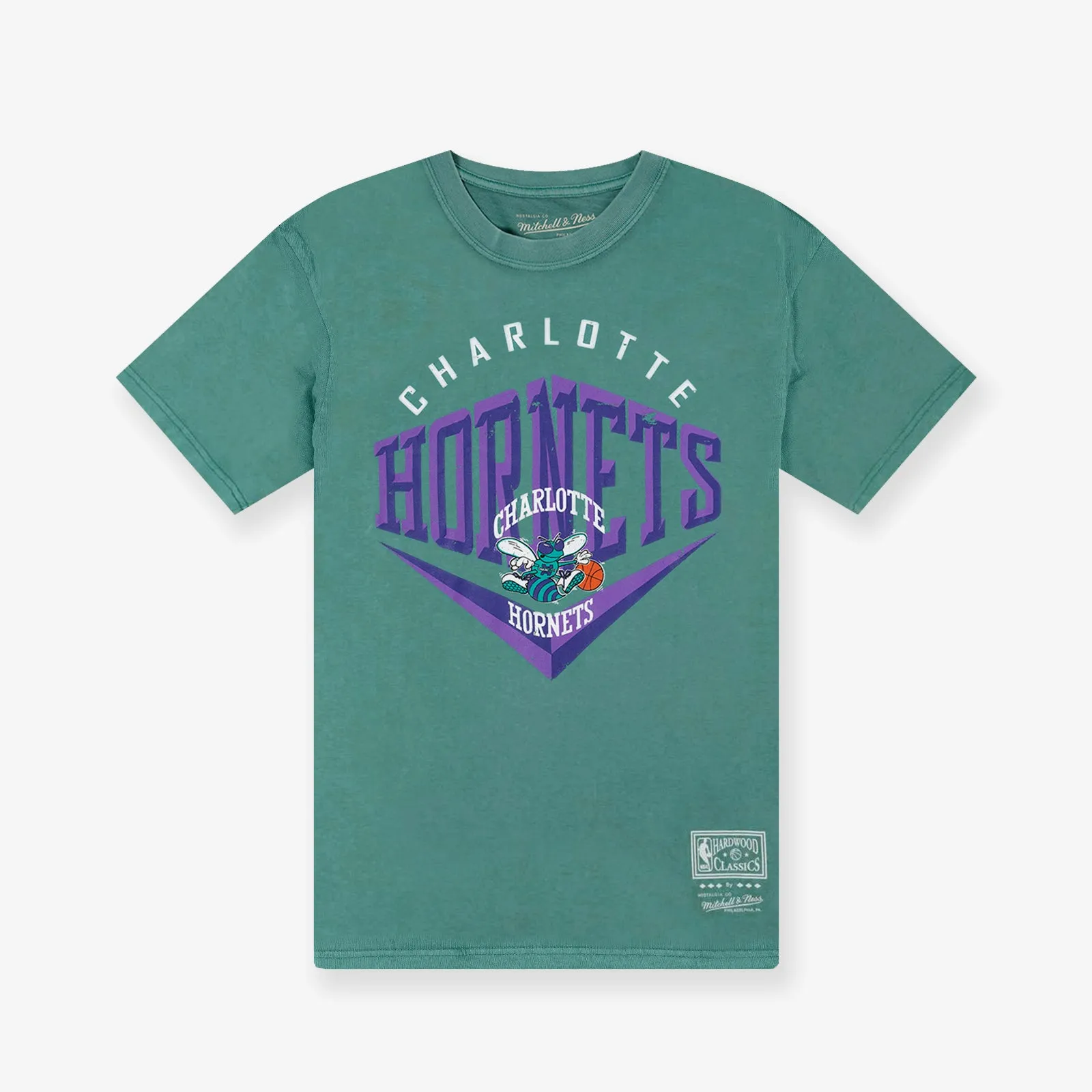 Charlotte Hornets Beveled Tee - Faded Teal