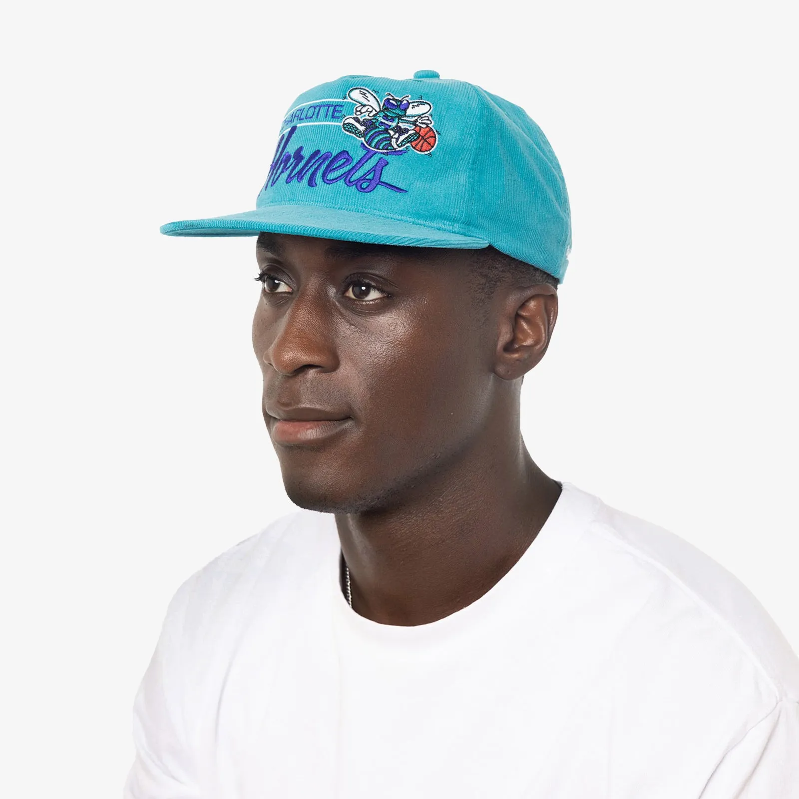 Charlotte Hornets Teal City Bar Deadstock Snapback Cap - Vintage-Inspired Design