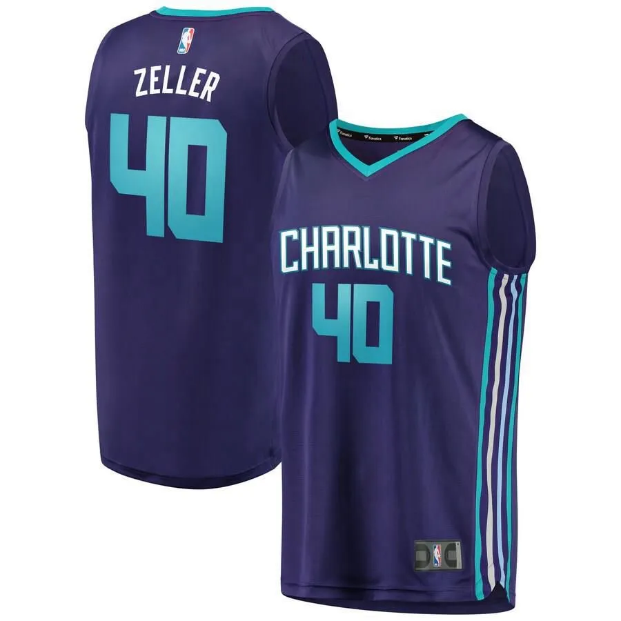 Charlotte Hornets Cody Zeller Fanatics Branded Replica Fast Break Statement Jersey Kids - Purple | Ireland B9696P7