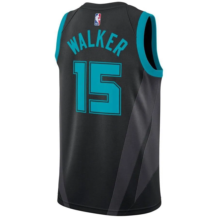 Charlotte Hornets Kemba Walker Jordan Brand 2018-19 Swingman City Jersey Kids - Black | Ireland C9747Y8