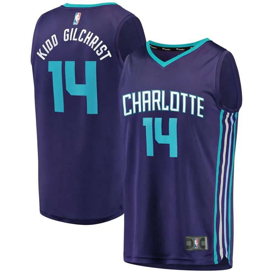 Charlotte Hornets Michael Kidd-Gilchrist Fanatics Branded Replica Fast Break Player Statement Jersey Kids - Purple | Ireland X0953I5