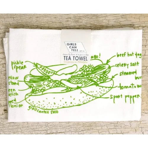 Chicago Hot Dog Tea Towel