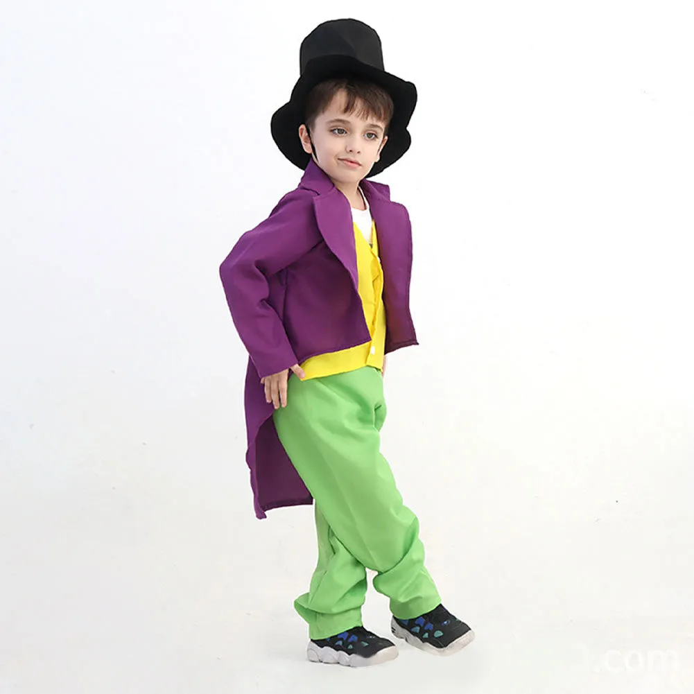 Cosplay Costume Outfits Halloween Carnival Suit Willy Wonka