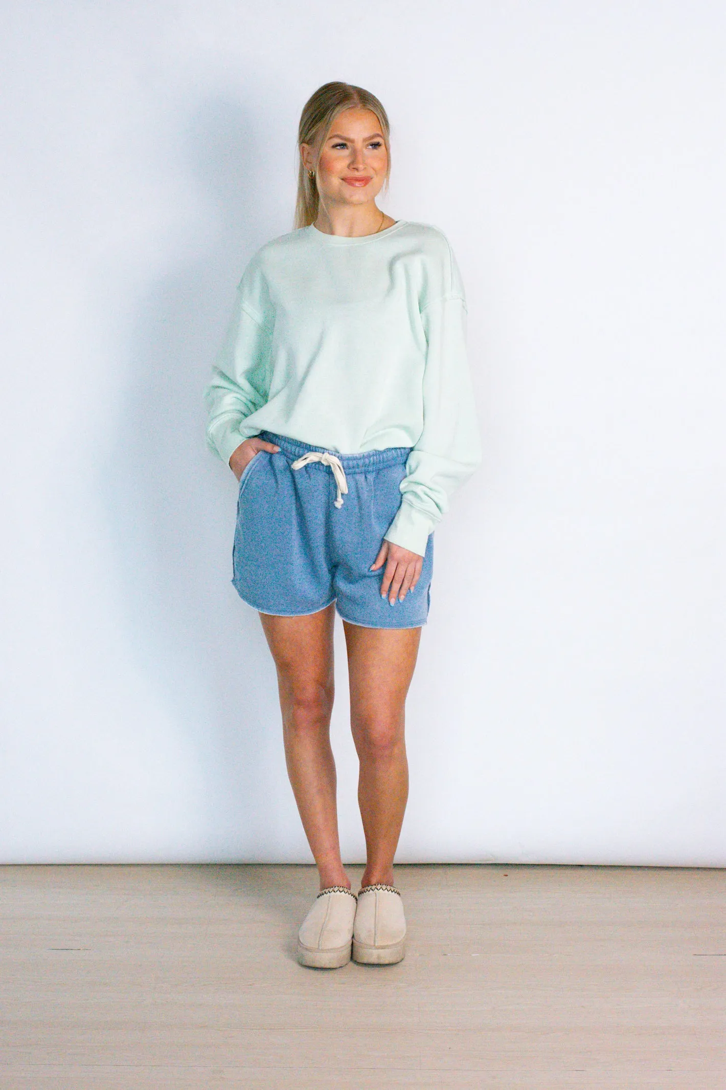 Cozy Forecast Gray Blue Lounge Short