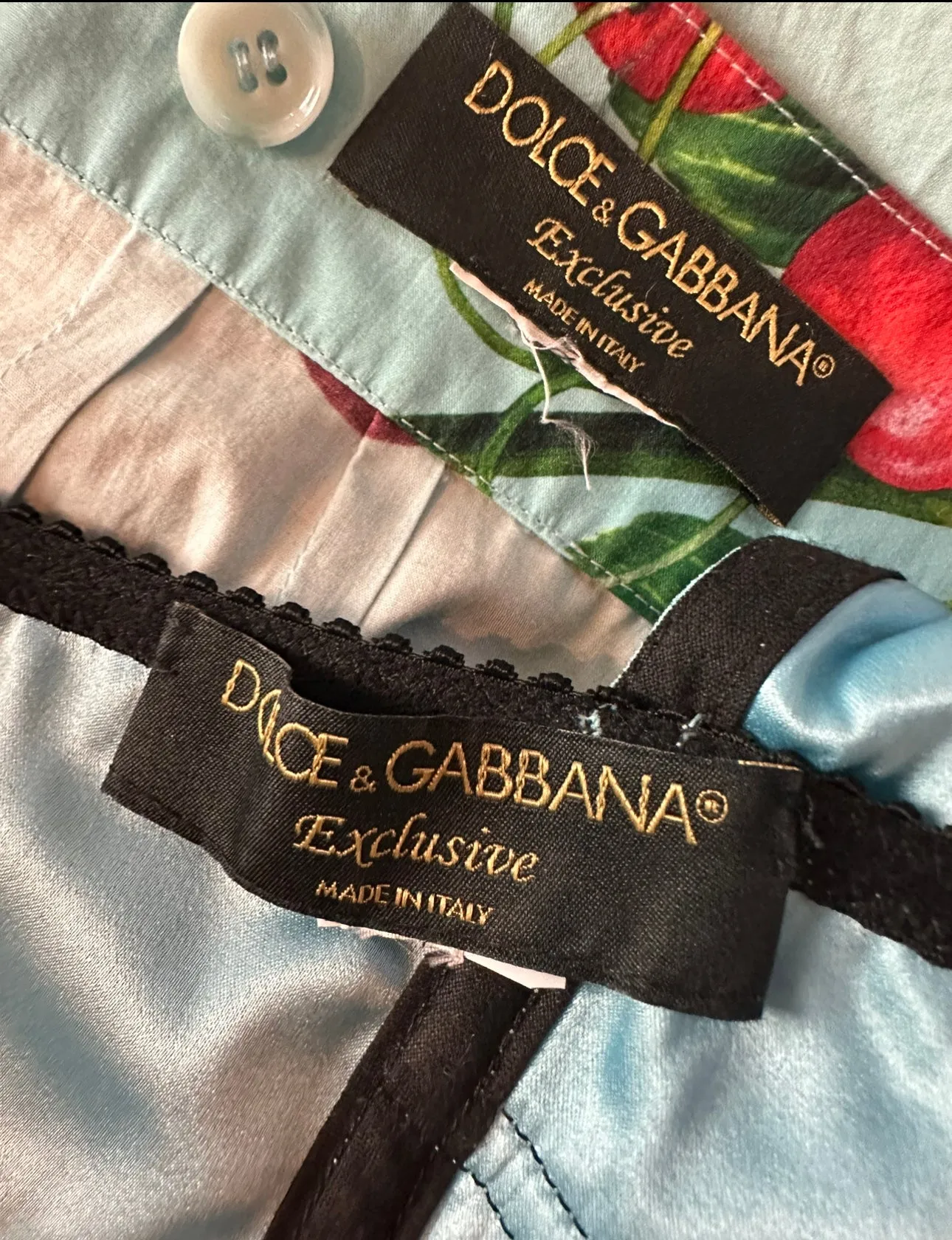 **DOLCE & GABBANA Cherry Print Brassiere and Long Skirt Set - Size 40 IT**