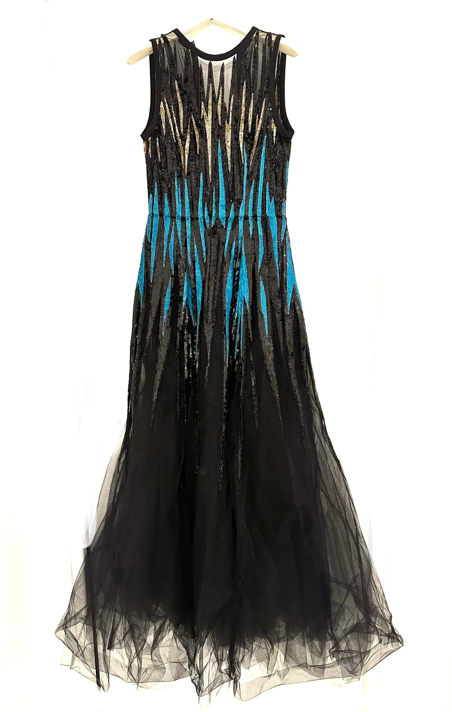 ELIE SAAB - Black long dress paiettes