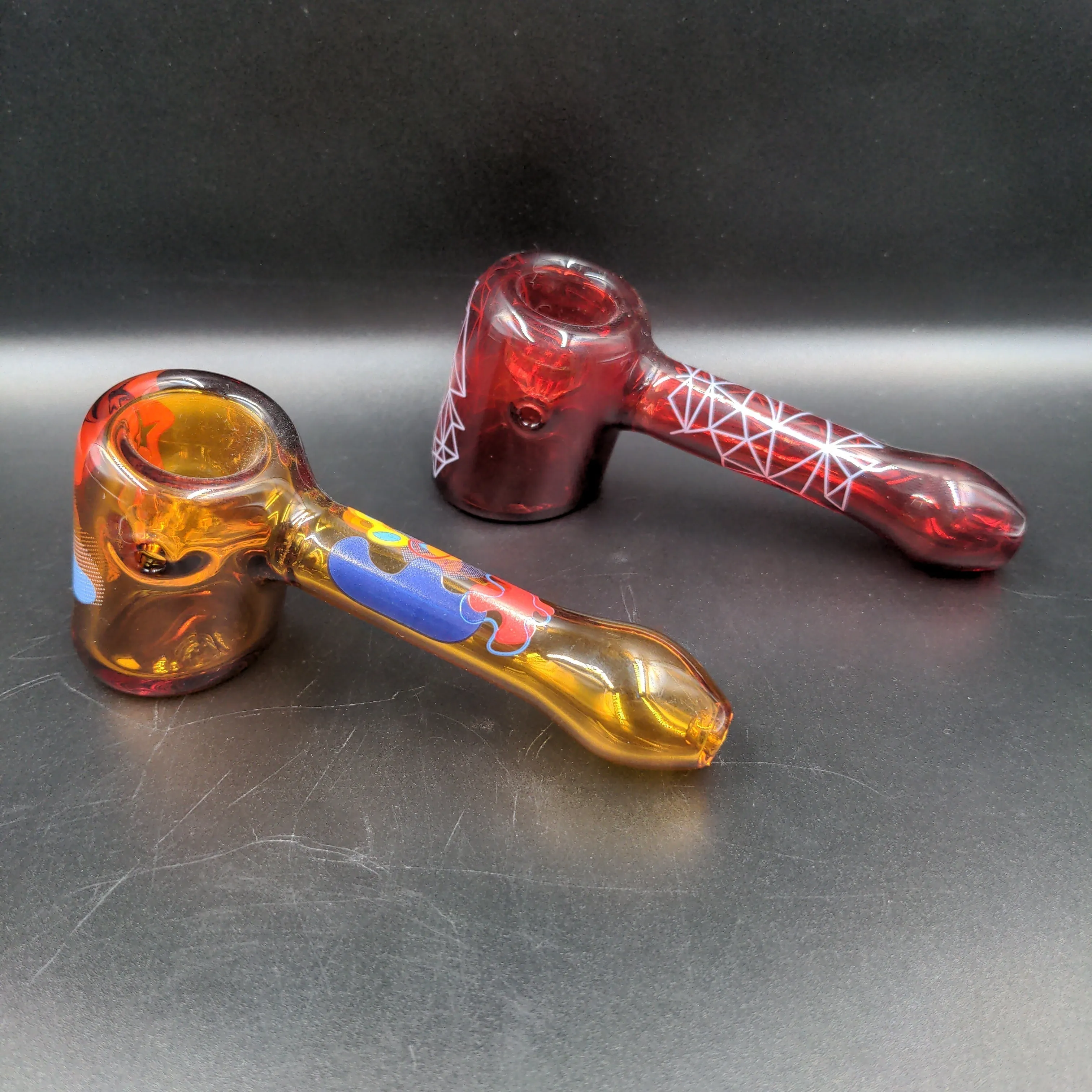 Famous Brandz Hammer Pipe with 7 Hole Glass Screen