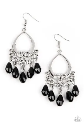 Famous Fashionista Black Earrings - Paparazzi Accessories