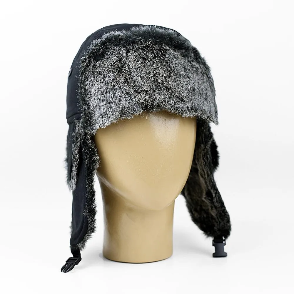 Faux Fur Ear Flap Russian Trapper Ushanka Bomber Hat