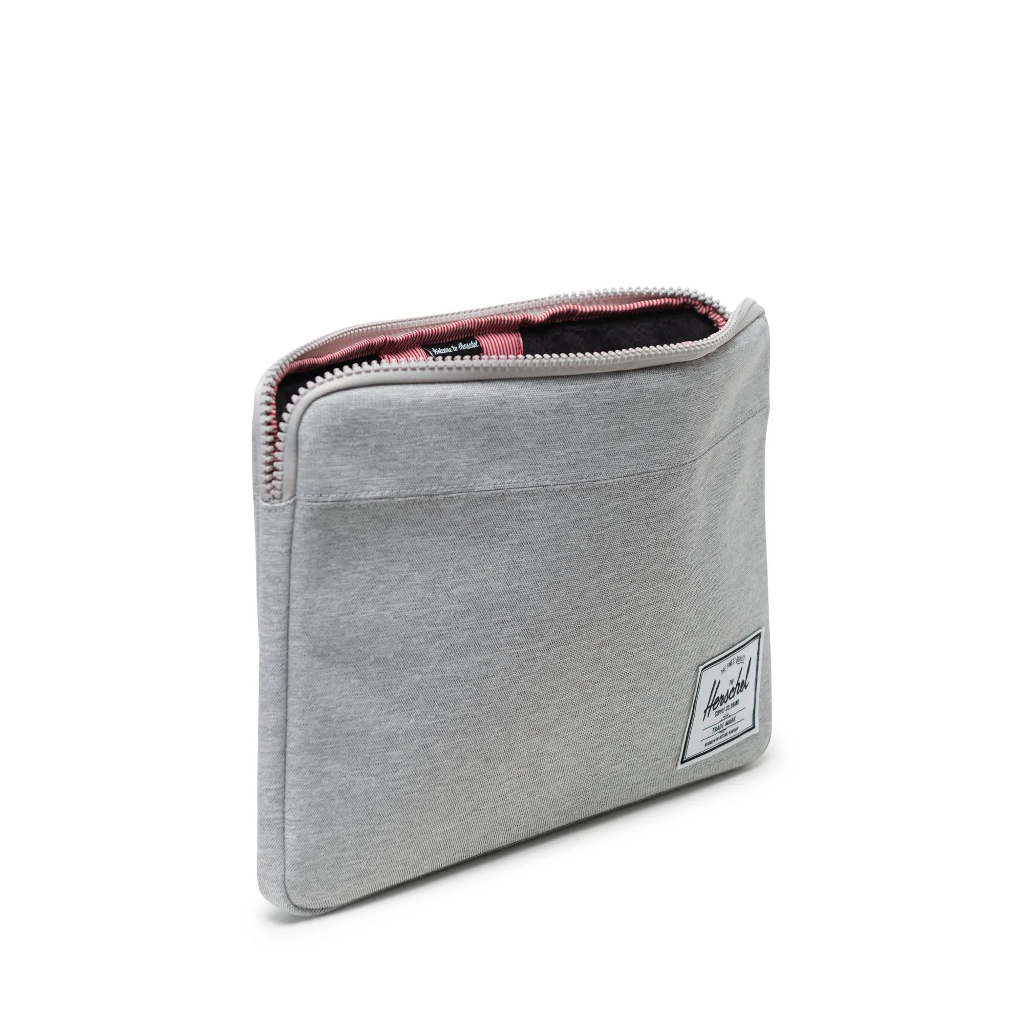 Premium Light Grey Crosshatch Herschel Anchor Sleeve for MacBook - Stylish and Durable Protection