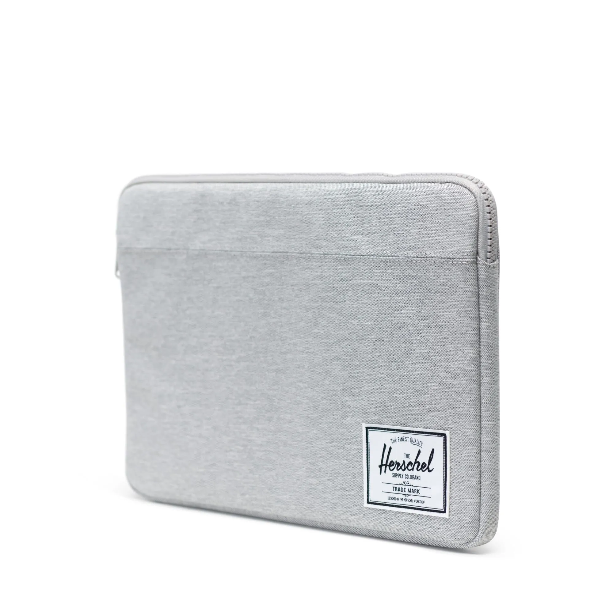 Premium Light Grey Crosshatch Herschel Anchor Sleeve for MacBook - Stylish and Durable Protection