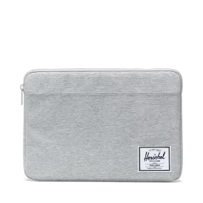 Premium Light Grey Crosshatch Herschel Anchor Sleeve for MacBook - Stylish and Durable Protection