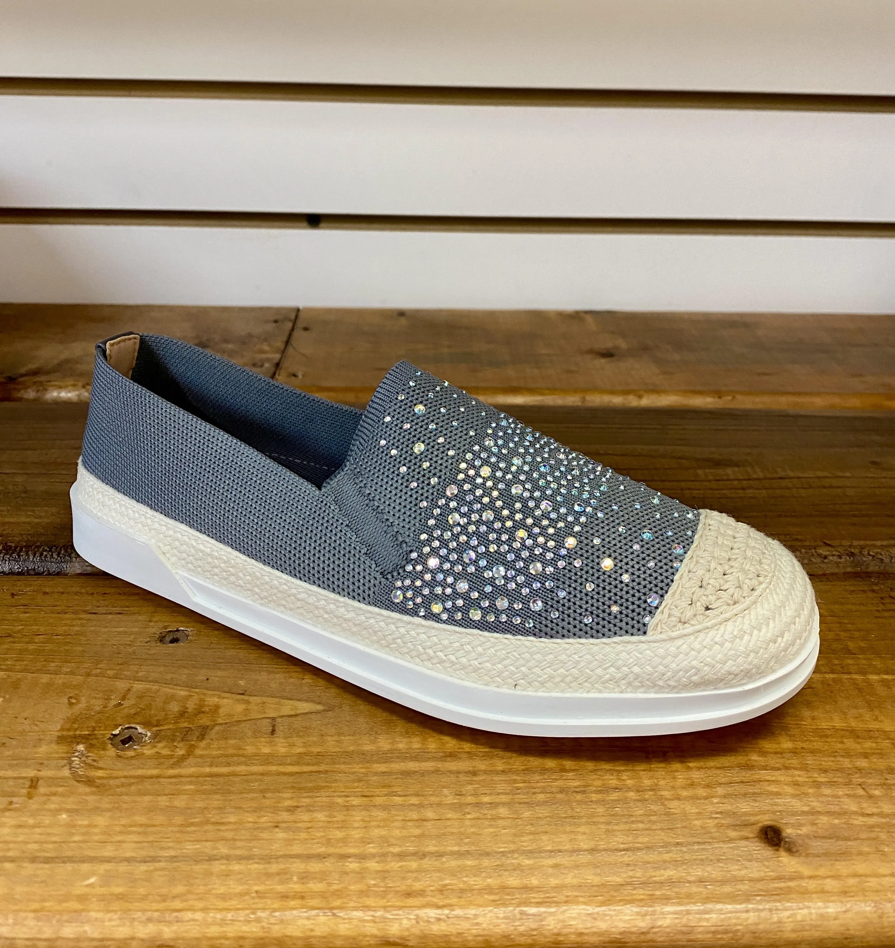 J.J's Footwear Sparkle Shoe Grey