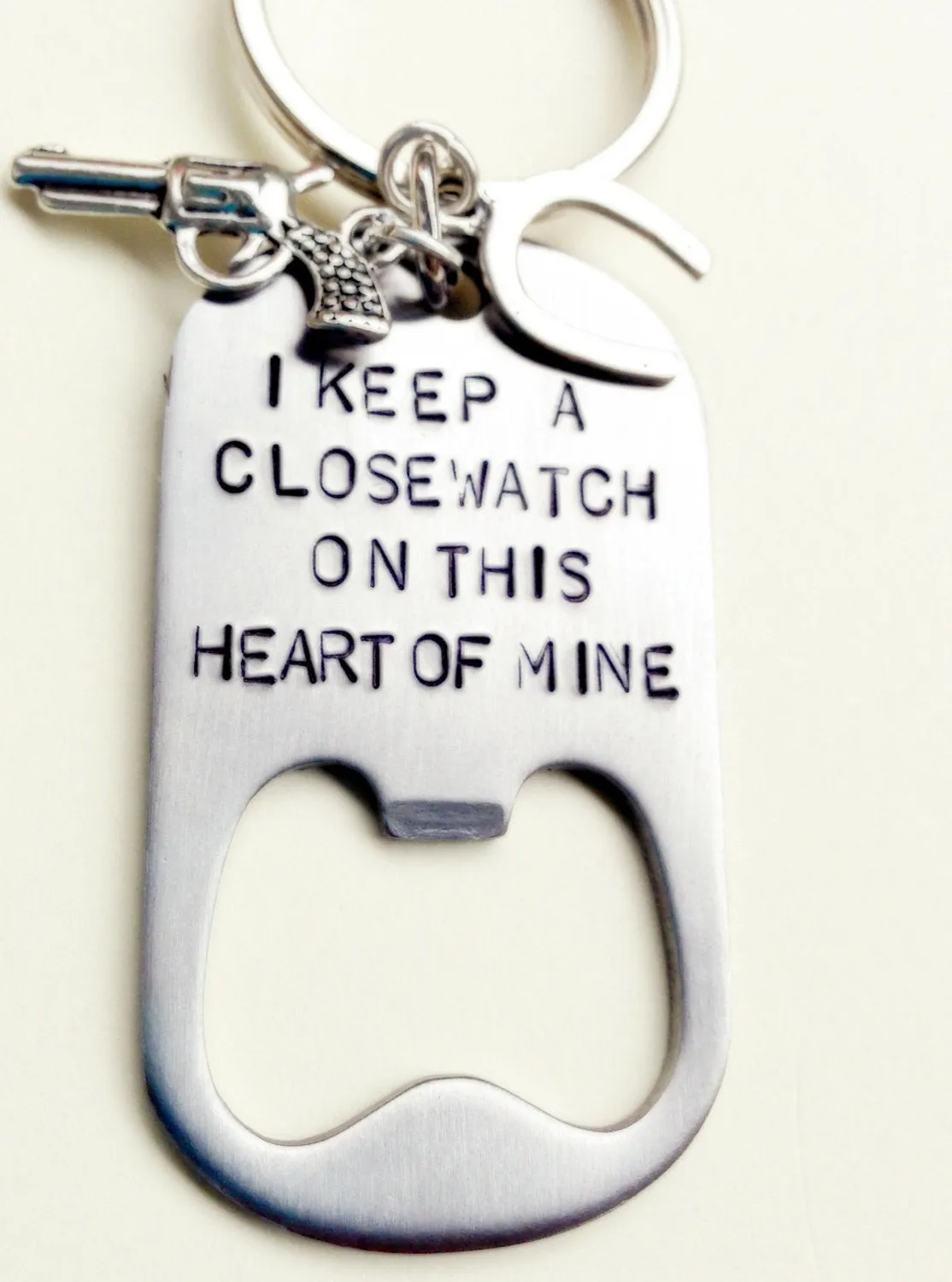 johnny cash, i keep a close watch on this heart of mine, bottle opener key chain,personalized key chains, gifts for men