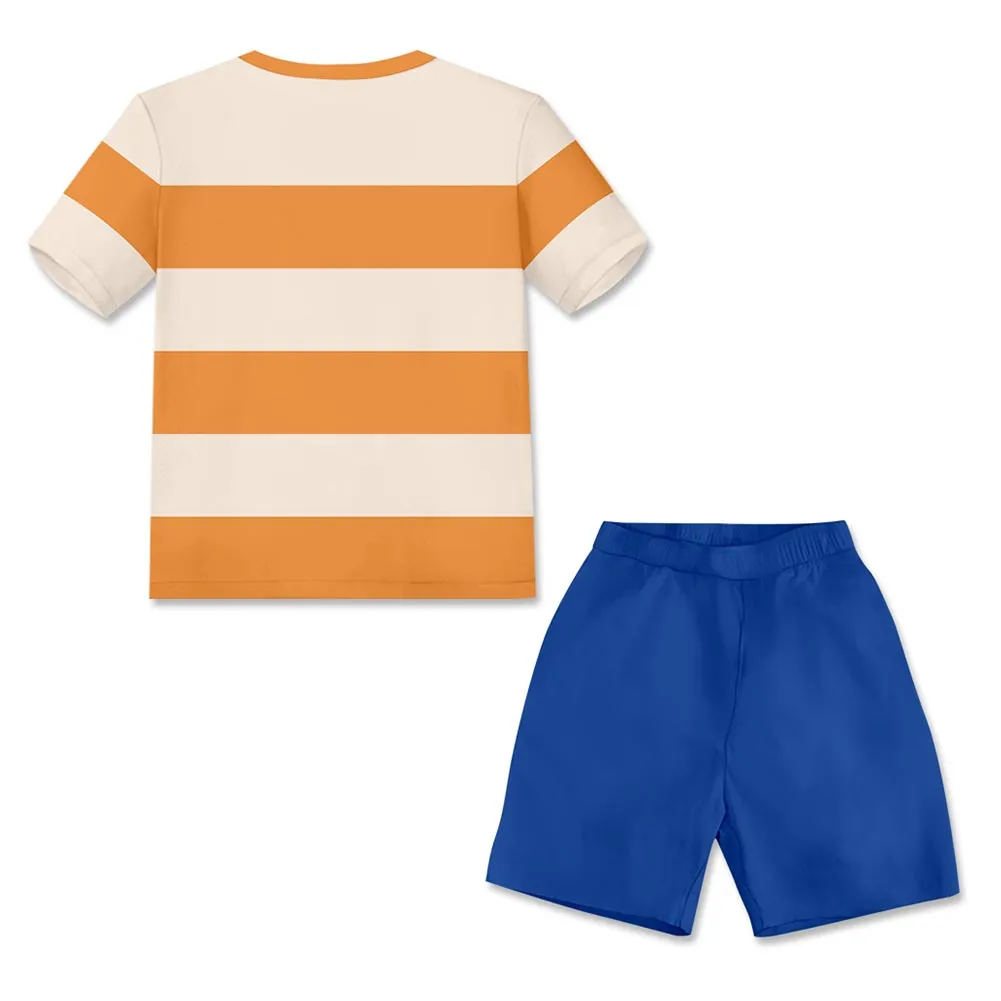 Kids Phineas and Ferb Phineas Flynn T-shirt Shorts Sets Cosplay Costume Outfits Halloween Carnival Party Suit