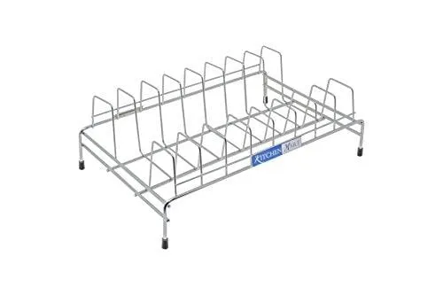 Kitchen Mart Plate Rack / Stand, 8 Slots (39 cms), Stainless Steel (LxB: 39x25)