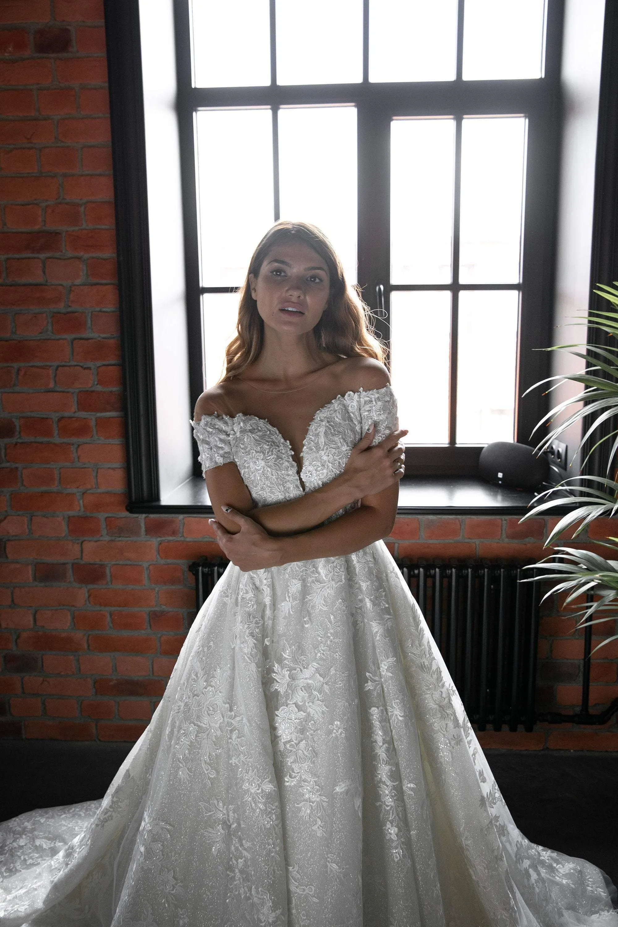 Lace Off-the-Shoulders Wedding Dress Charlotte