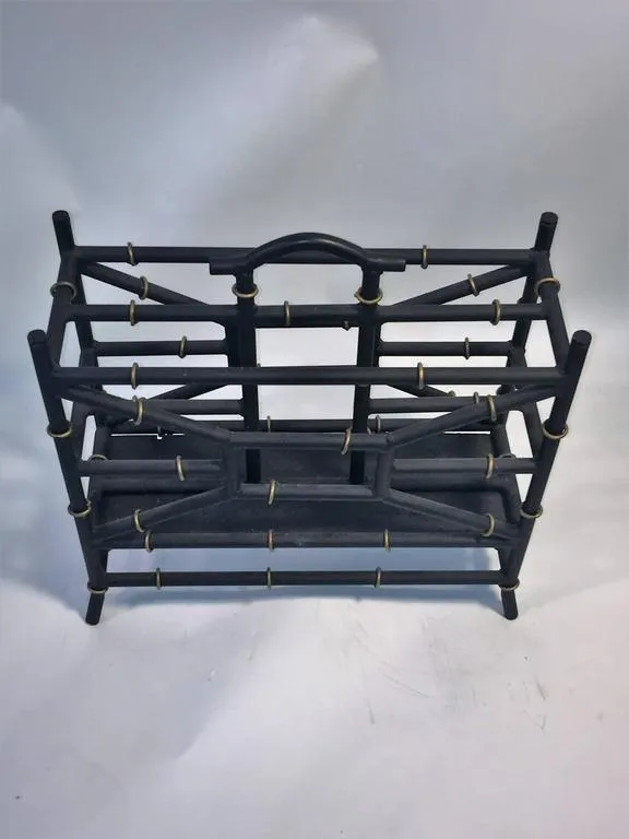 Maison Bagues Style Magazine Rack in Faux Bamboo