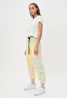 Marble Mix Belted Sweatpants / Sherbert