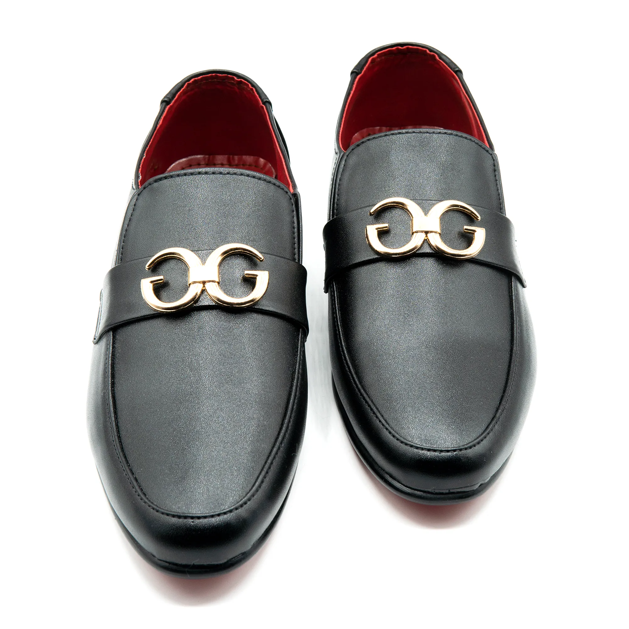 Men Black Imported PU Leather Shoes