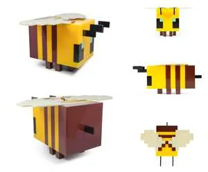 Minecraft Bee Yellow Figural Mood Light - 5 Inches Tall